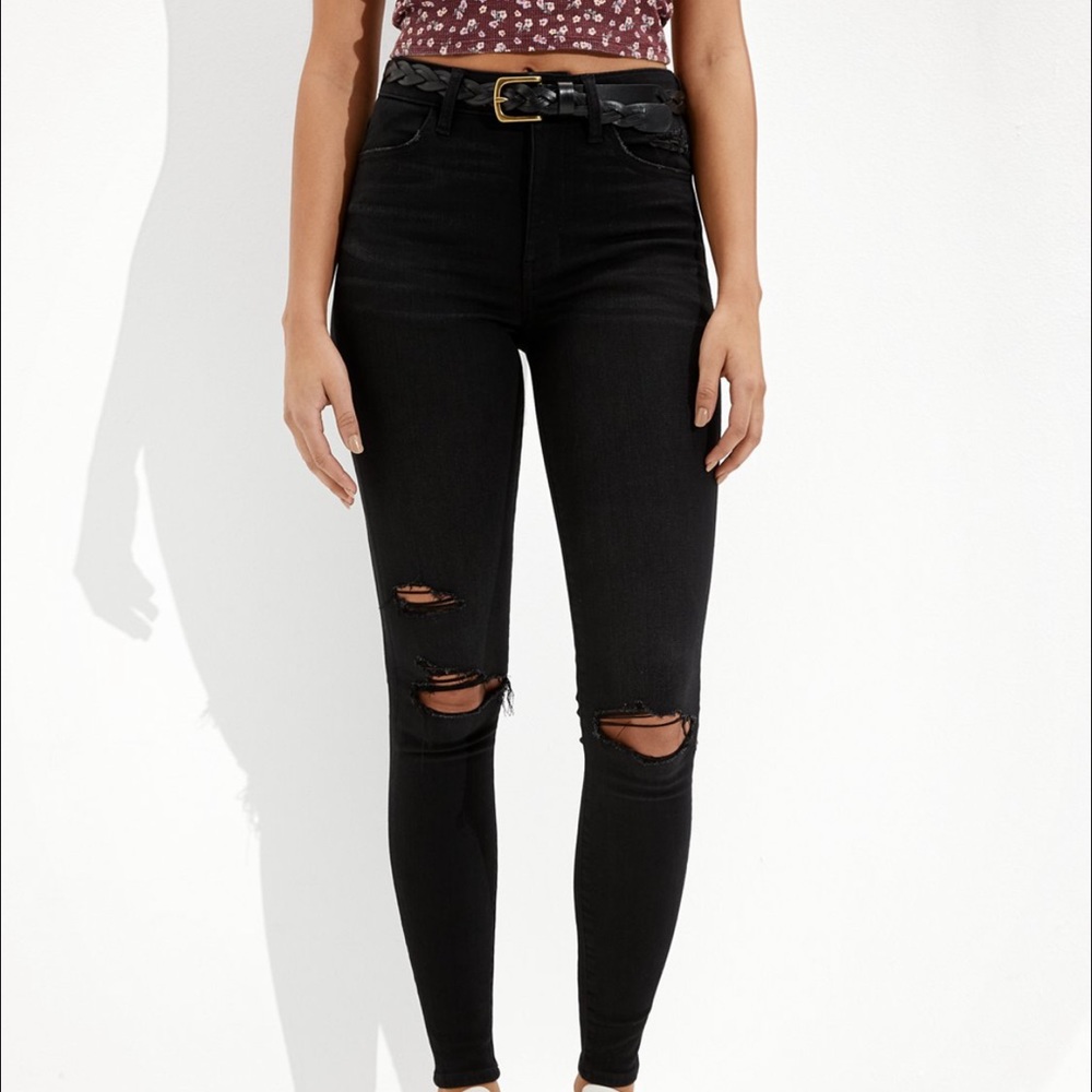 NWOT AE Next Level Ripped Super High Waisted Jeggings
